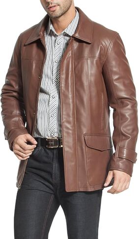 BGSD Men Hunter Lambskin Leather Coat (Regular, Tall and Short) in Saudi Arabia