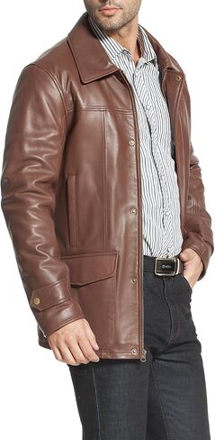 BGSD Men Hunter Lambskin Leather Coat (Regular, Tall and Short) in Saudi Arabia