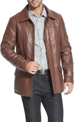 BGSD Men Hunter Lambskin Leather Coat (Regular, Tall and Short) in Saudi Arabia
