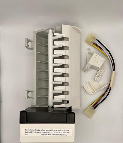 Refrigerator Ice Maker Compatible with Whirlpool Kenmore, Kitchen Aid 2198597 Fits Models (7GS5, 7GS6S, EC3J, ED5FH, ED5JH, ED5JV, ED5NH, ED5PH, ED5RH, ED5SH, ES5FH, ES5LH, ES5PH, GC1SH, GC3) in Saudi Arabia