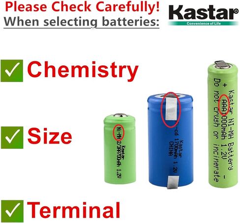 قطعتان - Nimh 1. 2v AA 1800 mAh ترقية بطارية ماكينة الحلاقة مع عروة لحام لطرازات ماكينة حلاقة Braun، Norelco، Remington Shaver in Saudi Arabia