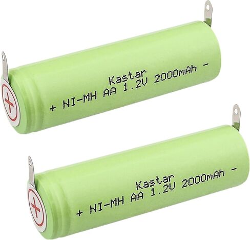 قطعتان - Nimh 1. 2v AA 1800 mAh ترقية بطارية ماكينة الحلاقة مع عروة لحام لطرازات ماكينة حلاقة Braun، Norelco، Remington Shaver in Saudi Arabia