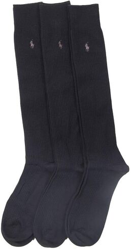 Polo Ralph Lauren 3 Pack Microfiber Rib Over the Calf Dress Men's Socks in Kuwait