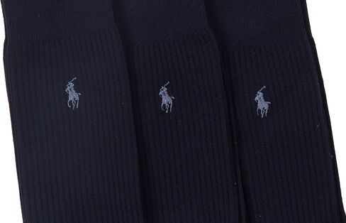 Polo Ralph Lauren 3 Pack Microfiber Rib Over the Calf Dress Men's Socks in Kuwait