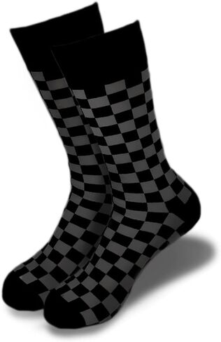 3PK Fashion Men's novelty Socks Checker board crew Socks, - Skateboard Socks (Shoe Size 6-12) in Saudi Arabia
