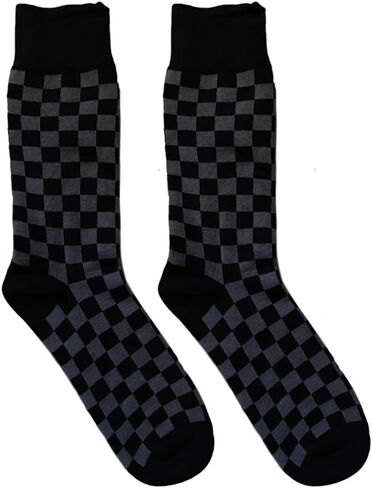 3PK Fashion Men's novelty Socks Checker board crew Socks, - Skateboard Socks (Shoe Size 6-12) in Kuwait
