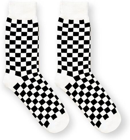 3PK Fashion Men's novelty Socks Checker board crew Socks, - Skateboard Socks (Shoe Size 6-12) in Kuwait