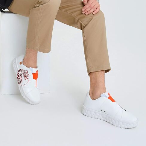 UIN Men's Fashion Sneakers Lightweight Walking Casual Slip Ons Art Painted Athletic Travel Skate Shoes Las Ramblas in Saudi Arabia