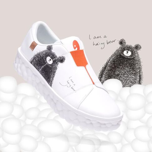 UIN Men's Fashion Sneakers Lightweight Walking Casual Slip Ons Art Painted Athletic Travel Skate Shoes Las Ramblas in Saudi Arabia