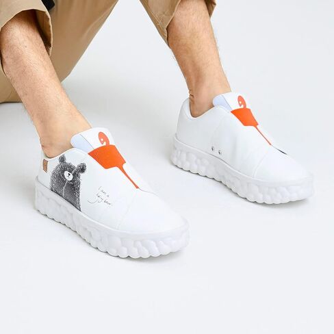 UIN Men's Fashion Sneakers Lightweight Walking Casual Slip Ons Art Painted Athletic Travel Skate Shoes Las Ramblas in Saudi Arabia
