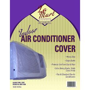 Indoor Vinyl Window Air Conditioner Cover w Elastic Edges (Clear Plastic) in Saudi Arabia