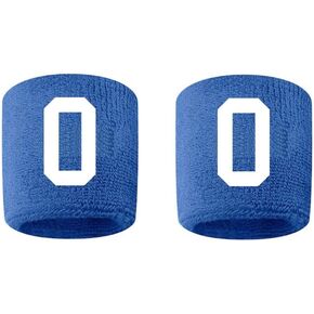 Custom Player Number Sweatband Wristband Royal Blue w/White Number - Pick Your Number in Saudi Arabia