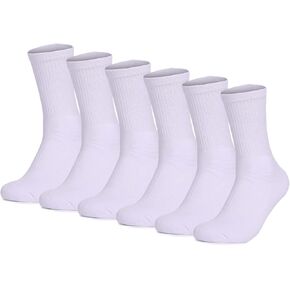 Fitliva Work Socks for Men Cotton Cushioned Boot Socks Ankle Support(6 Pairs)