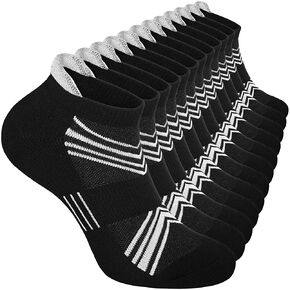 6 أزواج من جوارب الكاحل للرجال مقاس 10-13/13-15 جوارب رياضية قطنية مضادة للبثور مبطنة بعلامة تبويب منخفضة مع دعم قوس in Kuwait