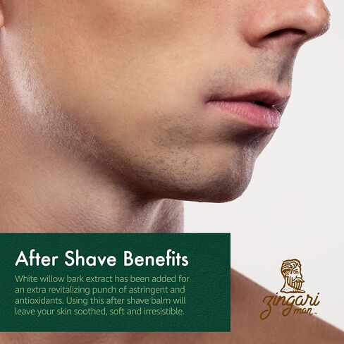 Zingari Man After Shave Balm - The Merchant - Post Shave Care Treatment, Aftershave Lotion Cream for Men - Hydrate, Soften, Soothe Irritated Skin, Razor Bumps on Face, Prevent Breakouts, 4oz in Saudi Arabia