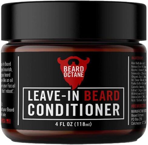 Beard Octane - Neutral Leave In Beard Conditioner - 4 oz. - Soften and Moisturize - Overnight - High Quality Ingredients - Handcrafted in the USA in Saudi Arabia