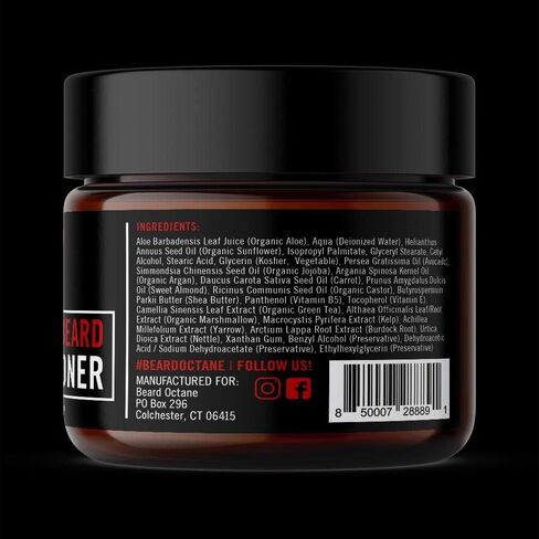 Beard Octane - Neutral Leave In Beard Conditioner - 4 oz. - Soften and Moisturize - Overnight - High Quality Ingredients - Handcrafted in the USA in Saudi Arabia