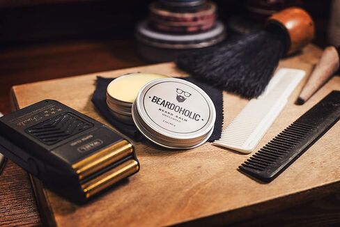 Beardoholic Beard Balm – 100% Natural With Strong Hold That Lasts All Day - Shapes and Styles Beard With Ease – Eliminate Beard Itch and Dandruff – Light Orange Scent, 2 oz or 60 g Size of Container in Saudi Arabia