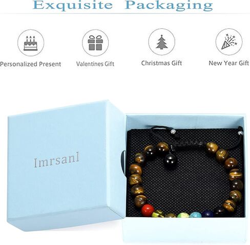 Imrsanl Cremation Jewelry Urn Bracelet for Ashes Braided Rope Natural Stone Cremation Bracelet Bangle Memorial Keepsake Cuff Ashes Bracelet for Women Men in Kuwait