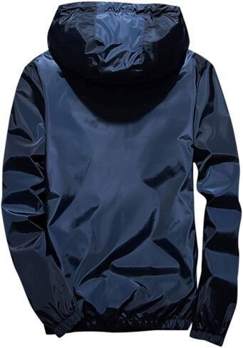 Ymosrh Mens Bomber Jackets Men's Casual Color Plus Size Hoodie Reflective Zipper Outdoor Sport Coat in Saudi Arabia