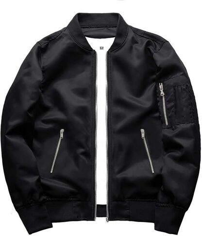 TOTNMC Men's Lightweight Jackets Bomber Jacket Softshell Windbreaker Coat Varsity Jacket in Saudi Arabia