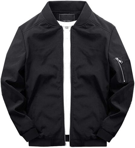 TOTNMC Men's Lightweight Jackets Bomber Jacket Softshell Windbreaker Coat Varsity Jacket in Saudi Arabia