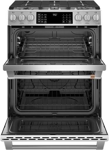 GE C2S950P2MS1 Cafe 30 inch Smart Double-Oven Range With Convection Bundle with Premium 3 YR CPS Enhanced Protection Pack in Saudi Arabia