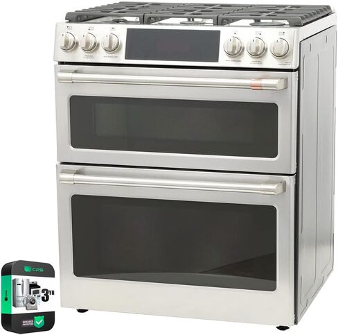 GE C2S950P2MS1 Cafe 30 inch Smart Double-Oven Range With Convection Bundle with Premium 3 YR CPS Enhanced Protection Pack in Saudi Arabia