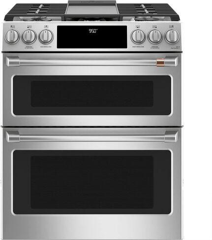 GE C2S950P2MS1 Cafe 30 inch Smart Double-Oven Range With Convection Bundle with Premium 3 YR CPS Enhanced Protection Pack in Saudi Arabia