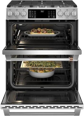 GE C2S950P2MS1 Cafe 30 inch Smart Double-Oven Range With Convection Bundle with Premium 3 YR CPS Enhanced Protection Pack in Saudi Arabia