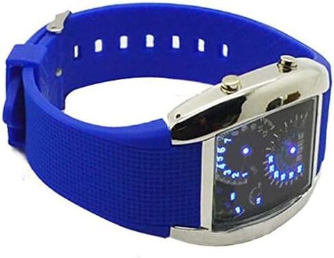 Fanmis Men's Digital Fashion Cobra LED Watches Silicone Iron Triangle Dial Sports Wrist Watch in Saudi Arabia