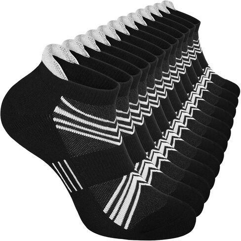 6 أزواج من جوارب الكاحل للرجال مقاس 10-13/13-15 جوارب رياضية قطنية مضادة للبثور مبطنة بعلامة تبويب منخفضة مع دعم قوس in Kuwait