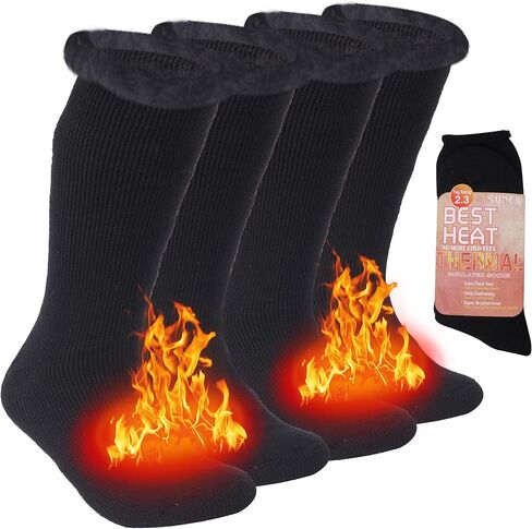Sunew Warm Thermal Socks, Unisex Thick Insulated Heated Winter Heavy Crew Socks in Saudi Arabia