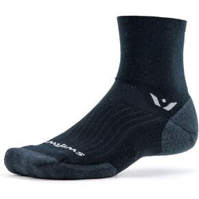 Swiftwick- PURSUIT FOUR Trail Running & Cycling Socks, Merino Wool, Durable Crew
