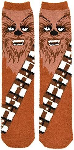 Star Wars Men's Chewbacca Full Character Cosplay Soft Fuzzy Crew Socks in Saudi Arabia