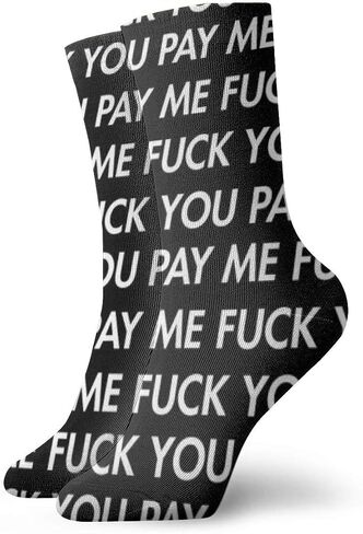 مجموعة جوارب رجالي من FriendEver، جوارب طاقم من البوليستر المضحكة Fuck You Pay Me in Saudi Arabia