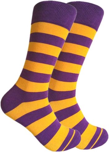 Men's Groomsmen Wedding|Party Events|Gala Collection Stripe Dress socks in Kuwait