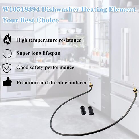 W10518394 Dishwasher Heating Element for Whirlpool Kitchen-Aid Ken-more May-tag Crosley Es-tate Dishwasher Replaces 8194250 8563007 8572861 W10134009 W10441445 W10518394VP in Saudi Arabia