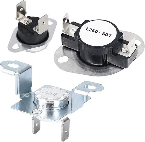 DC96-00887A & DC47-00018A & DC47-00016A مجموعة ترموستات قطع الصمامات الحرارية للمجفف مع الثرمستور المجفف لمجففات سامسونج - يستبدل 2074129 WP35001193 in Saudi Arabia