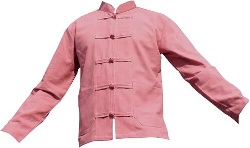 RaanPahMuang Thick Muang Cotton Chinese Jacket Shirt Mandarin Frog Button Front in Kuwait