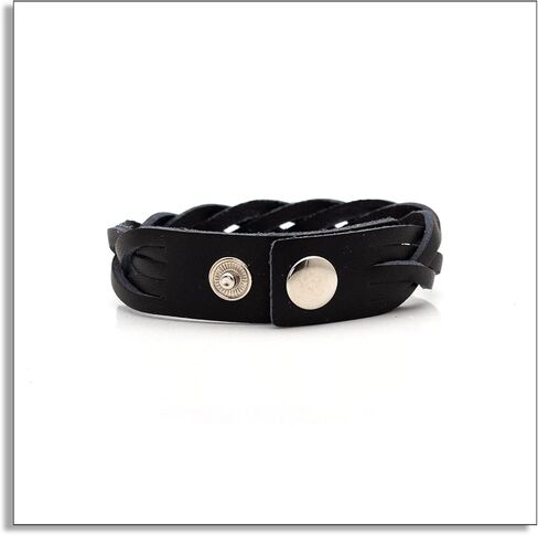 سوار معصم من الجلد المضفر متعدد الطبقات من Heavstjer Punk in Kuwait