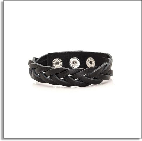 سوار معصم من الجلد المضفر متعدد الطبقات من Heavstjer Punk in Kuwait