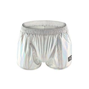 Swbreety Men's Shiny Liquid Metallic Boxer Briefs Stage Performance Underpants in Kuwait