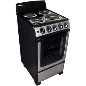 Danby Designer 20-in. Electric Range with Coil Elements and 2.3-Cu. Ft. Oven Capacity in Stainless Steel/Black in Kuwait