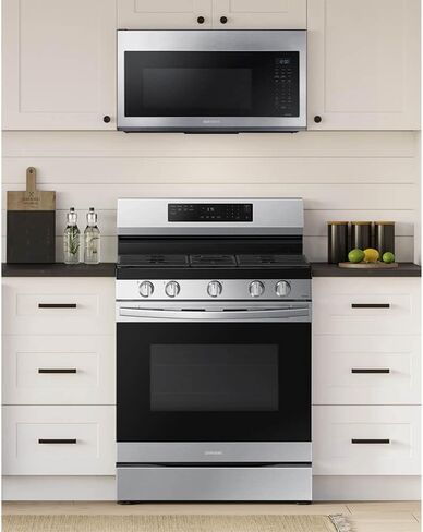 Samsung 6 Cu. Ft. Fingerprint Resistant Stainless Steel Smart Freestanding Gas Range With No-Preheat Air Fry & Convection - NX60A6511SS/AA in Saudi Arabia
