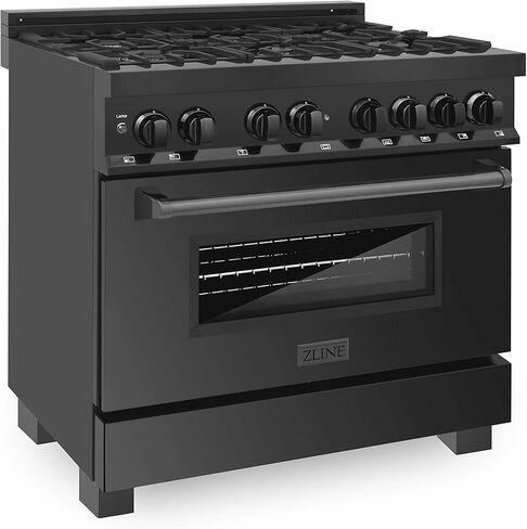ZLINE 36" Black Stainless 4.6 cu.ft. 6 Gas Burner/Electric Oven Range (RAB-36) in Saudi Arabia