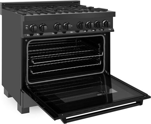 ZLINE 36" Black Stainless 4.6 cu.ft. 6 Gas Burner/Electric Oven Range (RAB-36) in Saudi Arabia