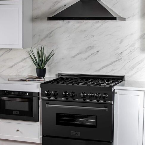 ZLINE 36" Black Stainless 4.6 cu.ft. 6 Gas Burner/Electric Oven Range (RAB-36) in Saudi Arabia