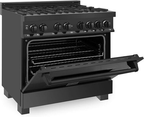 ZLINE 36" Black Stainless 4.6 cu.ft. 6 Gas Burner/Electric Oven Range (RAB-36) in Saudi Arabia