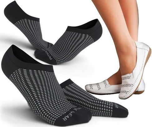 Women and Men No Show Socks - Non-Slip Invisible Low Cut Socks (3 Pairs BlkGrey) in Saudi Arabia